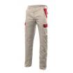 Pantalón elástico reforzado beige y rojo Velilla