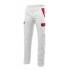 Pantalón elástico reforzado blanco y rojo Velilla