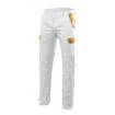 Pantalón elástico reforzado blanco y dorado Velilla