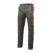 Pantalón elástico reforzado gris y rojo Velilla