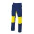 Pantalón con refuerzo amarillo fosforito y azul eléctrico Velilla
