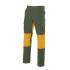 Pantalón con refuerzo verde oscuro y amarillo mostaza Velilla