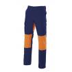 Pantalón con refuerzo naranja y azul eléctrico Velilla