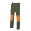 Pantalón con refuerzo naranja fosforito y verde oscuro Velilla