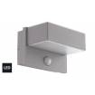 Lámpara de pared AZZINANO acero galvanizado con sensor