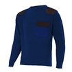 Jersey reforzado de punto cuello redondo azul y negro Velilla