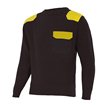 Jersey reforzado de punto cuello redondo negro y amarillo Velilla