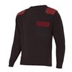 Jersey reforzado de punto cuello redondo negro y rojo Velilla