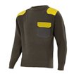 Jersey reforzado de punto cuello redondo verde y amarillo Velilla