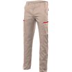 Pantalon elástico beige y rojo Velilla