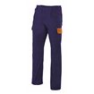 Pantalon multibolsillos azul marino y naranja Velilla