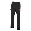 Pantalon multibolsillos negro y rojo teja Velilla