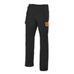 Pantalon multibolsillos negro y naranja Velilla