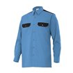 Camisa de manga larga azul claro y negro Velilla