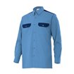 Camisa de manga larga azul claro y azul marino Velilla