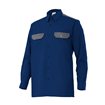 Camisa de manga larga azul eléctrico y gris Velilla