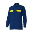 Camisa de manga larga azul eléctrico y amarillo Velilla