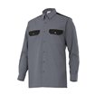Camisa de manga larga gris y negro