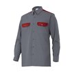 Camisa de manga larga gris y granate Velilla