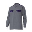Camisa de manga larga gris y azul marino Velilla