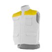 Chaleco acolchado blanco y amarillo Velilla
