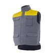 Chaleco acolchado gris y amarillo Velilla
