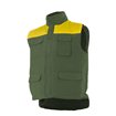 Chaleco acolchado verde y amarillo Velilla