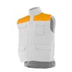 Chaleco acolchado blanco y naranja Velilla