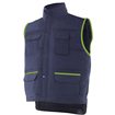 Chaleco multibolsillos azul marino y verde clarito Velilla
