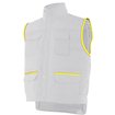Chaleco multibolsillos blanco y amarillo fosforito Velilla