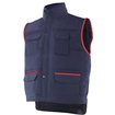 Chaleco multibolsillos azul marino y rojo Velilla