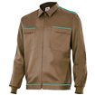 Chaqueta vértice beige y verde Velilla