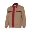 Chaqueta bicolor beige y granate Velilla