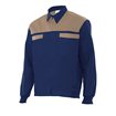 Chaqueta reforzada azul y beige Velilla
