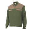 Chaqueta reforzadaverde oscuro y beige Velilla