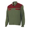 Chaqueta reforzada verde oscuro y granate Velilla