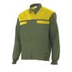 Chaqueta reforzada verde oscuro y amarillo  Velilla