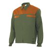 Chaqueta reforzada verde oscuro y naranja fluor Velilla