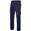 Pantalón dos colores con forro de algodón azul marino y naranja Velilla