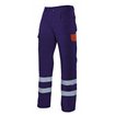 Pantalón con cintas reflectante azul marino y naranja Velilla