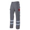 Pantalón con cintas reflectante gris y rojo Velilla
