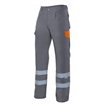 Pantalón con cintas reflectante gris y naranja Velilla