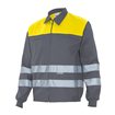 Chaqueta reflectante gris y amarillo fosforito Velilla