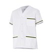 Chaqueta sanitaria blanco y verde oscuro Velilla