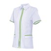 Chaqueta laboral de mujer blanco y verde claro Velilla