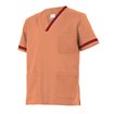 Camiseta sanitaria naranja claro y granate  Velilla