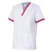 Camiseta sanitaria blanco y rojo Velilla