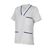 Camisa médica blanco y azul marino Velilla
