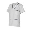 Camisa médica blanco y gris Velilla