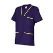 Camisa médica azul marino y amarillo Velilla